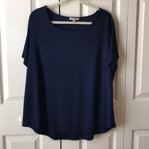 Roz and Ali navy Hi-Low top 2X